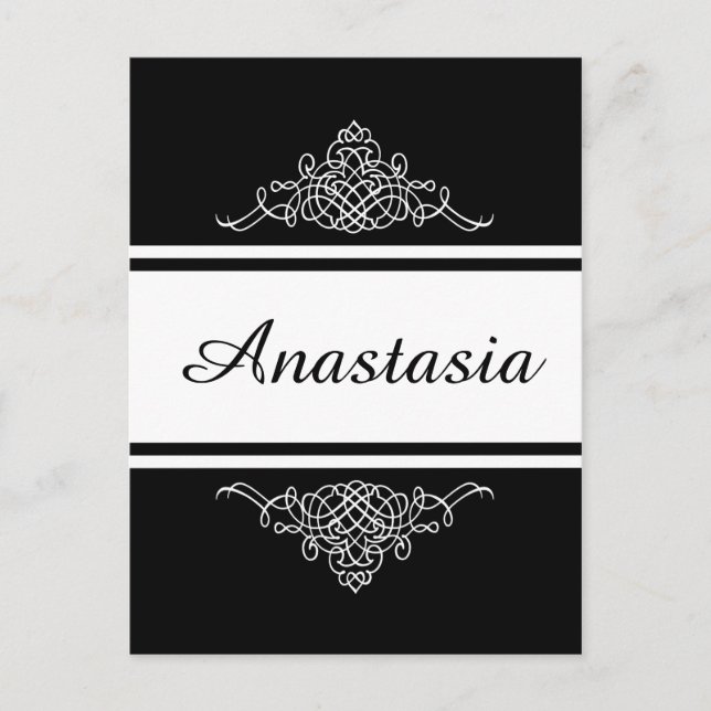 Elegant floral design postcard (Front)