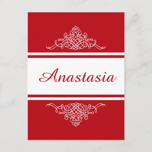 Elegant floral design postcard (Front)