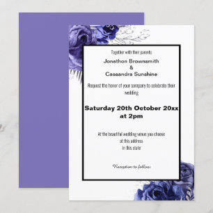 ELEGANT FLORAL DESIGN WEDDING INVITATION