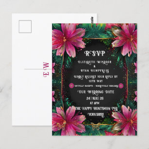 Elegant floral design with vibrant colours postcard