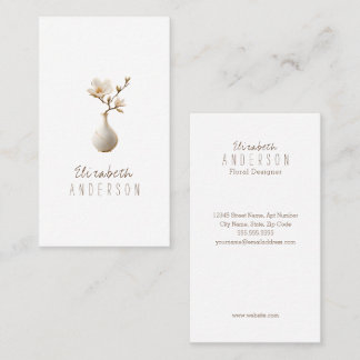 Elegant Floral Designer Business Card
