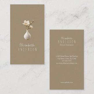 Elegant Floral Designer Business Card