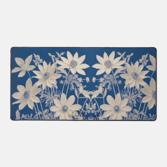 Elegant Floral Desk Mat (Front)
