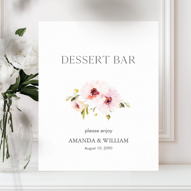Elegant Floral Dessert Bar Sign (Creator Uploaded)