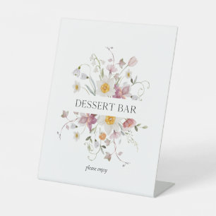 Elegant Floral Dessert Bar Sign for Weddings