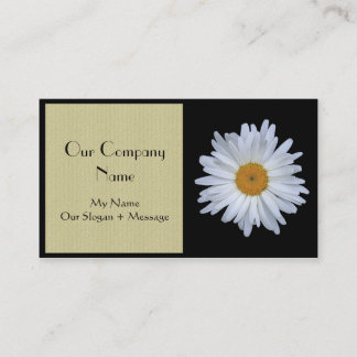 Élégant, Floral, Deux Tons, Carte de visite Daisy