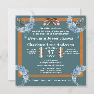 Elegant Floral Dream Catcher Customized Wedding Invitation