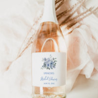 Elegant Floral Dusty Blue Bridal Shower Favour