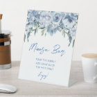 Elegant Floral Dusty Blue Mimosa Bar Bridal Shower