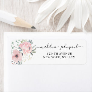 Élégant Floral Dusty Mariage rose pâle