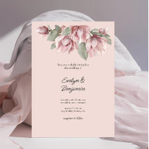 Elegant Floral Dusty Rose Blush Wedding