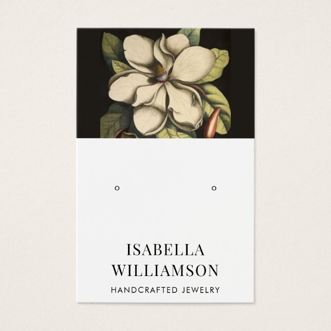 Elegant Floral Earring Jewellery Display Card (Front)