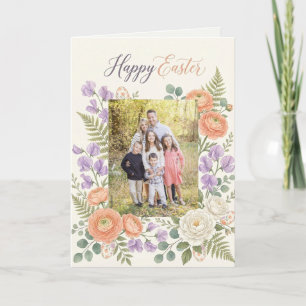 Elegant Floral Easter Blessings Brunch Invitation 