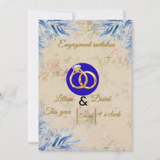 Elegant Floral Engagement Party Invitation
