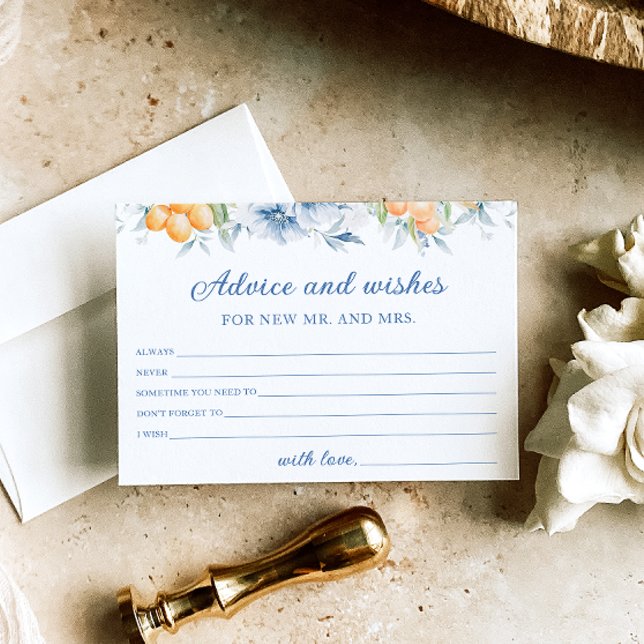 Elégant Floral et Citrus Conseils et Voeux Cartes (Créateur téléchargé)