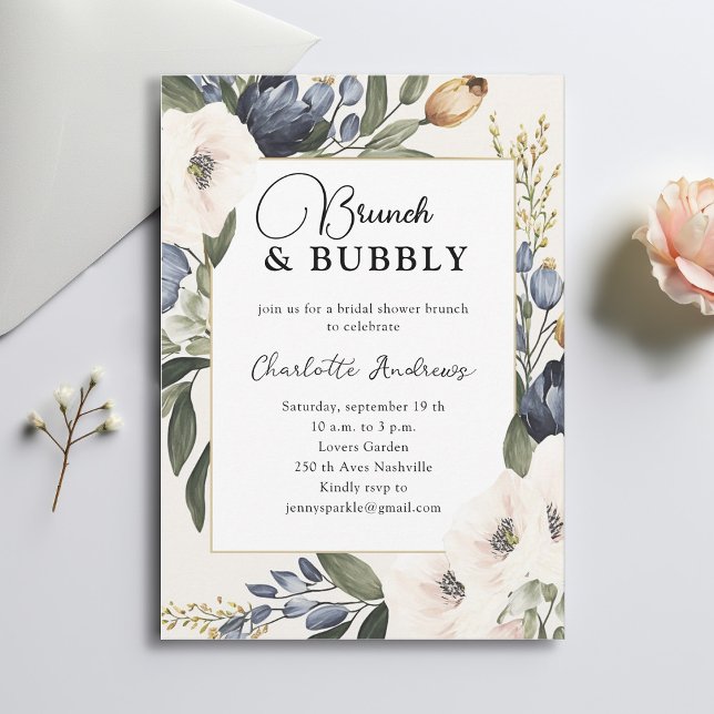 Elegant, Floral, Eucalyptus Bride Party Invitation (Creator Uploaded)