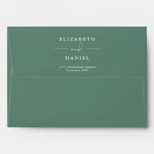 Elegant Floral Eucalyptus Green Return Address Envelope