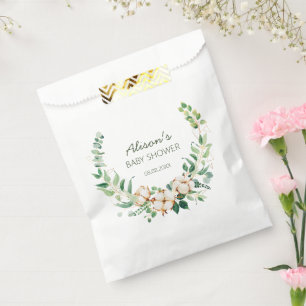 Elegant Floral Eucalyptus Greenery Baby Shower Favour Bag