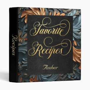 Elegant Floral Favorite Recipe Binder