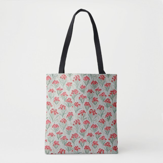 Elegant Floral Field Pattern Tote Bag (Front)