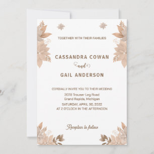 Elegant Floral Flyer Wedding Invitation