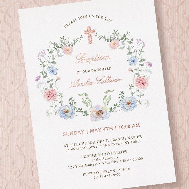 Elegant Floral Frame Baptism (Creator Uploaded)