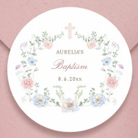 Elegant Floral Frame Baptism