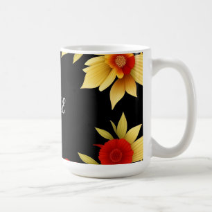Elegant Floral Frame Coffee Mug