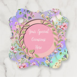 Elegant Floral Frame: for Every Occasion Fav Favour Tags