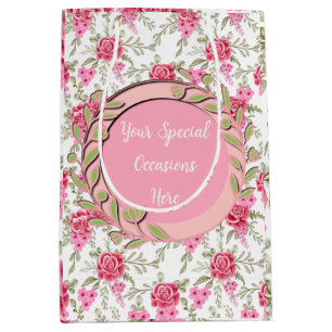 Elegant Floral Frame: for Every Occasion Medium Gift Bag