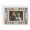Elegant Floral Frame Horizontal Christmas Photo 