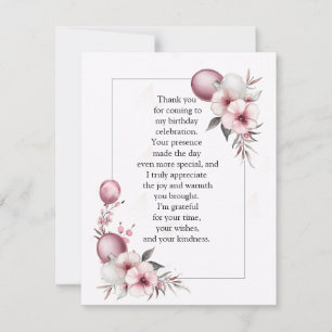 Elegant Floral Frame Thank You Card