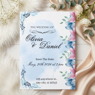 Elegant Floral Garden Frame Invitation