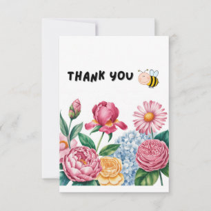 Elegant Floral Garden Thank You Card