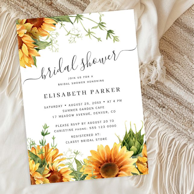 Elegant floral garden white bridal shower invitation (Creator Uploaded)