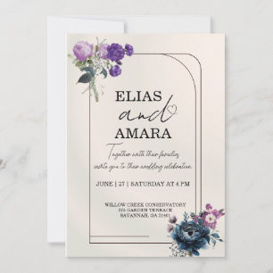 Elegant Floral Geometric Wedding Invitation