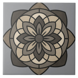 Elegant Floral Geometry Tile