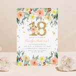 Elegant Floral Girls 18th Birthday Invitations<br><div class="desc">Celebrate in style with these simple yet very trendy floral 18th birthday party invitations. This design is easy to personalize with your special event wording and your guests will be thrilled when they receive these fabulous invites.</div>