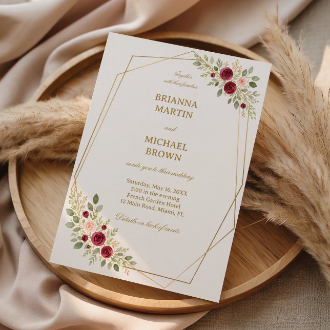 Elegant Floral Gold Invitation (Creator Uploaded)