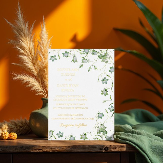 Elegant Floral Green Bellflower Wedding real (Creator Uploaded)