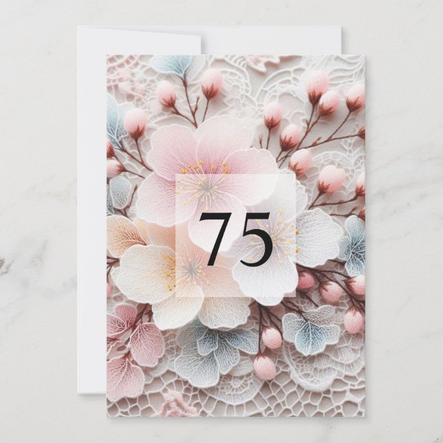 Elegant floral greenery watercolor birthday party invitation (Front)