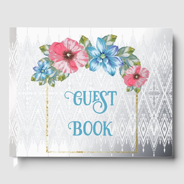 Elegant Floral Guest Book (Front)