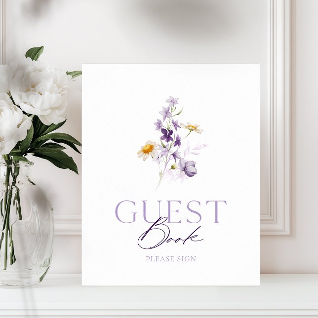 Elegant Floral Guest Book Sign (Creator Uploaded)