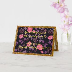 Elegant Floral Happiest Birthday Card