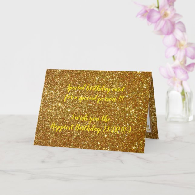 Elegant Floral Happiest Birthday Card (Orchid)