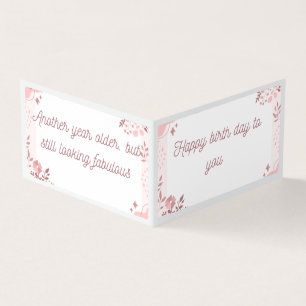 Elegant Floral Happy Birthday Card – Personalized