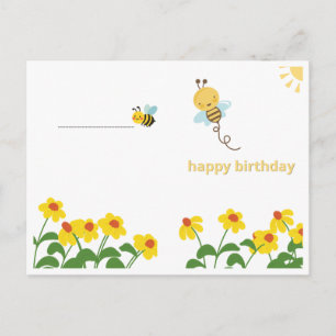 Elegant Floral Happy Birthday Greeting Card