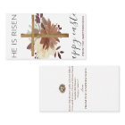 Elegant Floral Happy Easter Cross Christian