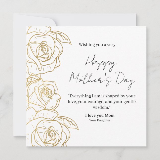 Elegant Floral Happy Mother’s Day Card  (Front)