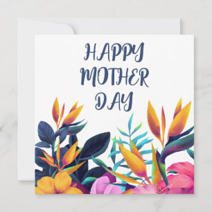 Elegant Floral Happy Mother’s Day Personalized Thank You Card